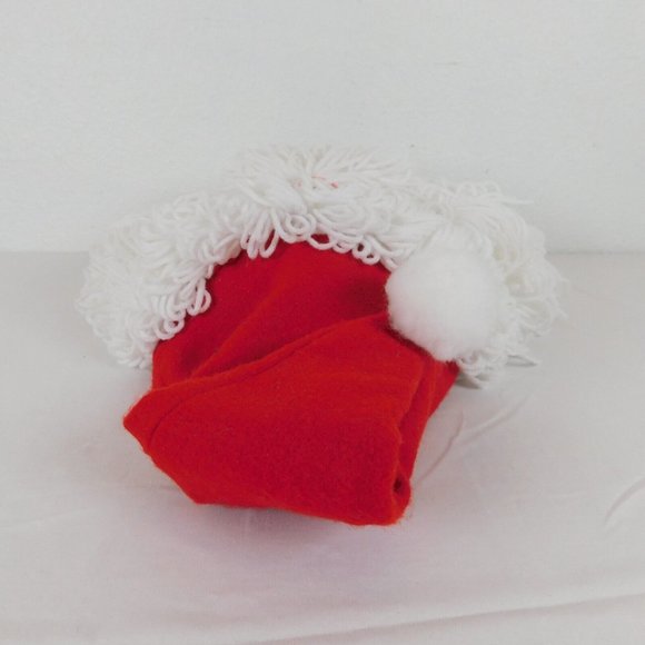 Handmade Santa Face Yarn Christmas Wall Hanging Vintage Kitsch Bleach Bottle 18" - Picture 5 of 9